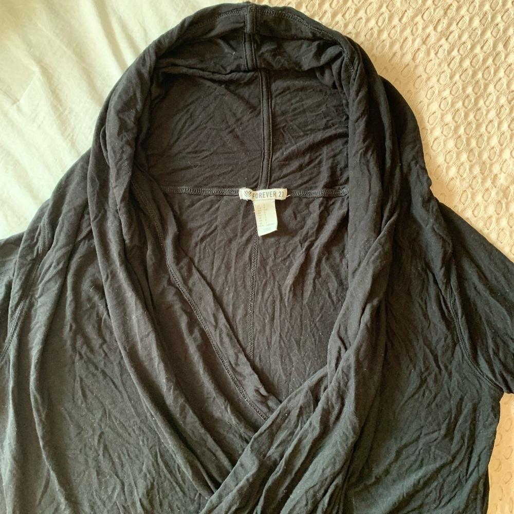 Forever 21 Small Black Wrap Top - Picture 9 of 9
